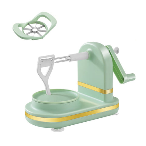 Hand Crank Fruit Peeler Apple Divider Dicer, Dark Green, Light Green