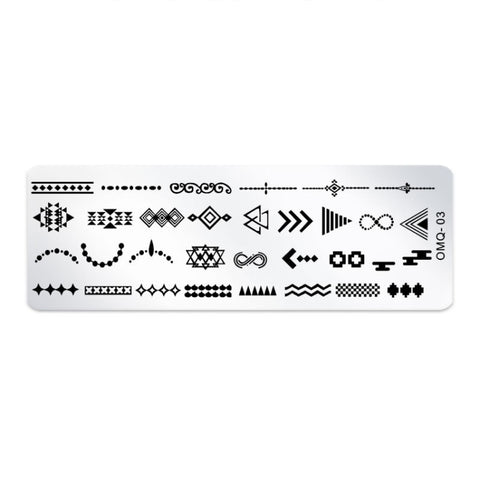 5 PCS Stainless Steel Nail Art Print Template Nail Art Tools