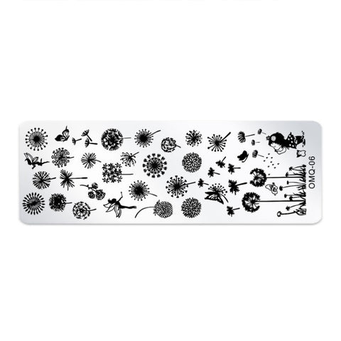 5 PCS Stainless Steel Nail Art Print Template Nail Art Tools