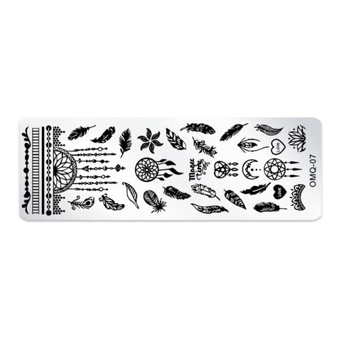 5 PCS Stainless Steel Nail Art Print Template Nail Art Tools
