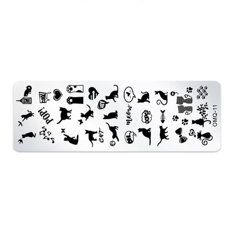 5 PCS Stainless Steel Nail Art Print Template Nail Art Tools