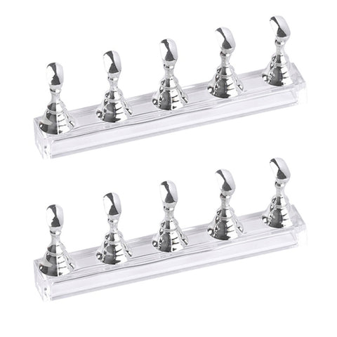 2 PCS Nail Art Chessboard Holder Nail Sheet Acrylic Base Practice Stand, Pink, Gold, Silver