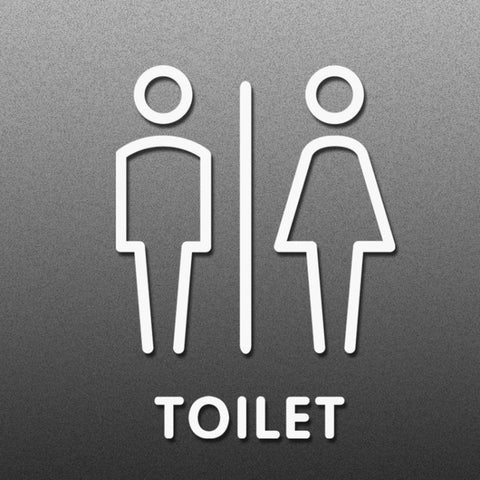 19 x 14cm Personalized Restroom Sign WC Sign Toilet Sign,Style:, Black Single Women, Black Single Man, Black  Public, Golden Public, Porcelain White Public, Black Separate, Golden  Separate, Porcelain White  Separate, Tie-Black  Public, Tie-Golden Publ...