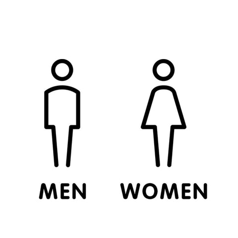 19 x 14cm Personalized Restroom Sign WC Sign Toilet Sign,Style:, Black Single Women, Black Single Man, Black  Public, Golden Public, Porcelain White Public, Black Separate, Golden  Separate, Porcelain White  Separate, Tie-Black  Public, Tie-Golden Publ...