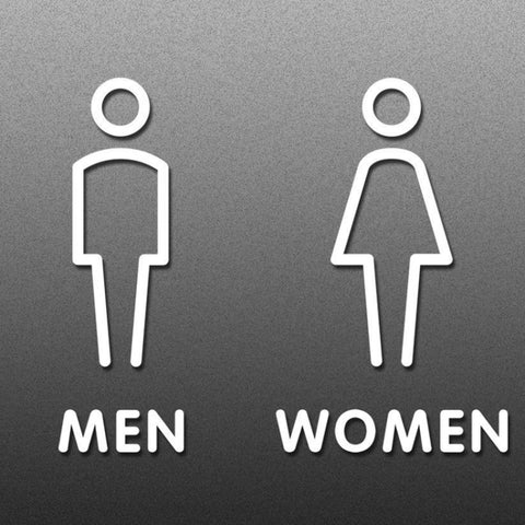 19 x 14cm Personalized Restroom Sign WC Sign Toilet Sign,Style:, Black Single Women, Black Single Man, Black  Public, Golden Public, Porcelain White Public, Black Separate, Golden  Separate, Porcelain White  Separate, Tie-Black  Public, Tie-Golden Publ...