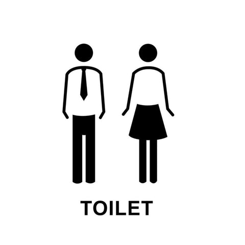 19 x 14cm Personalized Restroom Sign WC Sign Toilet Sign,Style:, Black Single Women, Black Single Man, Black  Public, Golden Public, Porcelain White Public, Black Separate, Golden  Separate, Porcelain White  Separate, Tie-Black  Public, Tie-Golden Publ...