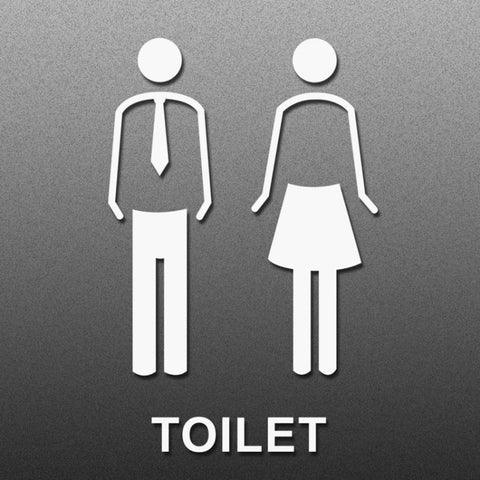19 x 14cm Personalized Restroom Sign WC Sign Toilet Sign,Style:, Black Single Women, Black Single Man, Black  Public, Golden Public, Porcelain White Public, Black Separate, Golden  Separate, Porcelain White  Separate, Tie-Black  Public, Tie-Golden Publ...