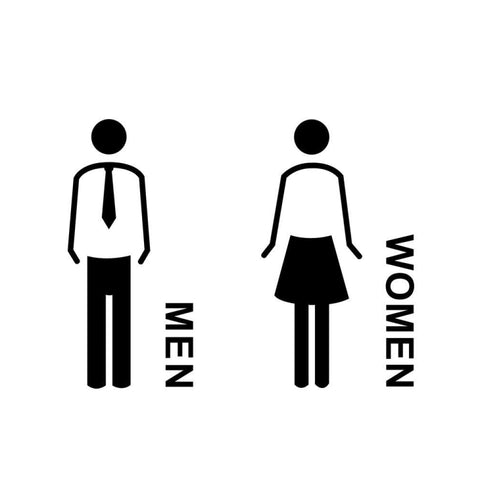 19 x 14cm Personalized Restroom Sign WC Sign Toilet Sign,Style:, Black Single Women, Black Single Man, Black  Public, Golden Public, Porcelain White Public, Black Separate, Golden  Separate, Porcelain White  Separate, Tie-Black  Public, Tie-Golden Publ...