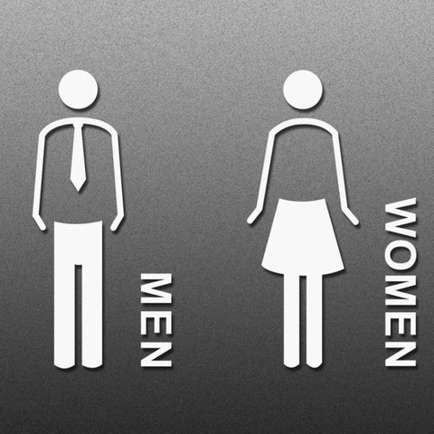 19 x 14cm Personalized Restroom Sign WC Sign Toilet Sign,Style:, Black Single Women, Black Single Man, Black  Public, Golden Public, Porcelain White Public, Black Separate, Golden  Separate, Porcelain White  Separate, Tie-Black  Public, Tie-Golden Publ...