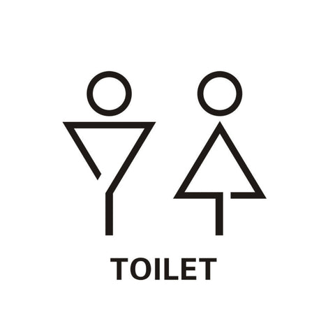 19 x 14cm Personalized Restroom Sign WC Sign Toilet Sign,Style:, Black Single Women, Black Single Man, Black  Public, Golden Public, Porcelain White Public, Black Separate, Golden  Separate, Porcelain White  Separate, Tie-Black  Public, Tie-Golden Publ...