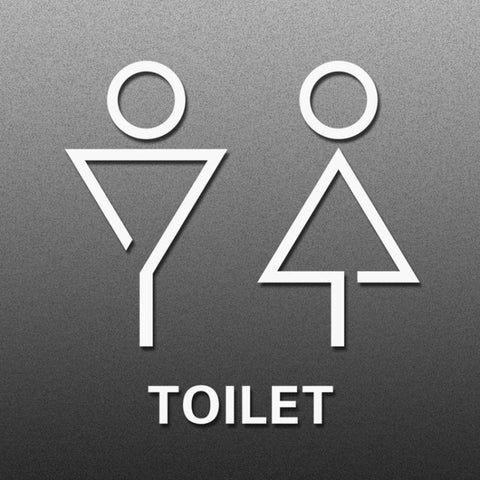 19 x 14cm Personalized Restroom Sign WC Sign Toilet Sign,Style:, Black Single Women, Black Single Man, Black  Public, Golden Public, Porcelain White Public, Black Separate, Golden  Separate, Porcelain White  Separate, Tie-Black  Public, Tie-Golden Publ...