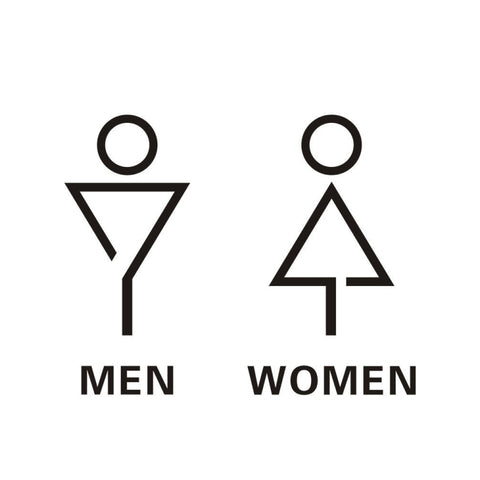 19 x 14cm Personalized Restroom Sign WC Sign Toilet Sign,Style:, Black Single Women, Black Single Man, Black  Public, Golden Public, Porcelain White Public, Black Separate, Golden  Separate, Porcelain White  Separate, Tie-Black  Public, Tie-Golden Publ...