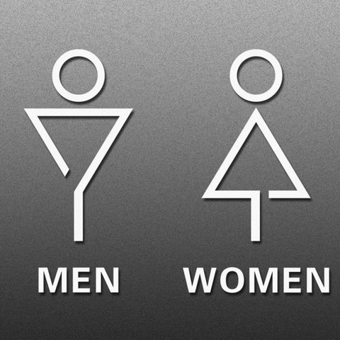 19 x 14cm Personalized Restroom Sign WC Sign Toilet Sign,Style:, Black Single Women, Black Single Man, Black  Public, Golden Public, Porcelain White Public, Black Separate, Golden  Separate, Porcelain White  Separate, Tie-Black  Public, Tie-Golden Publ...