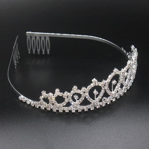 WM-02 Crystal Diamond Birthday Party Wedding Updo Crown, Color: Gold Queen Set1, Silver, Gold, Rose Gold, AB Diamond, Gold Queen, AB Silver Queen, Silver Queen, Rose Gold Queen, Golden Queen, Silver Girl, AB Gold Girl, Gold Girl, Rose Gold Girl        ...