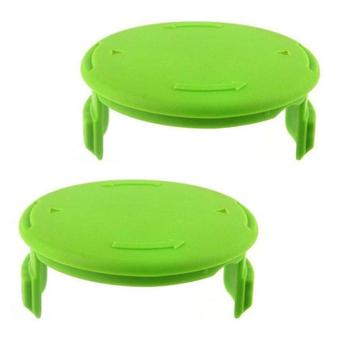 2PCS GK04 Cordless Weeder Lawn Mower Spool Cover For Greenworks, Green, Black
