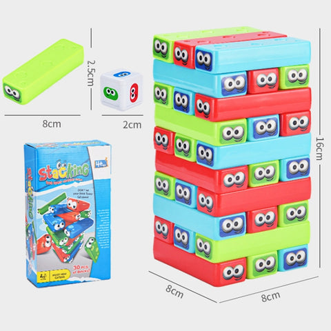 Early Education Stacking Tower Parent-child Game Interactive Toy, Small, Large