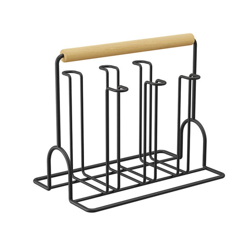 Household Glass Cup Upside-down Drain Rack Plant Rack, White, Black, Green