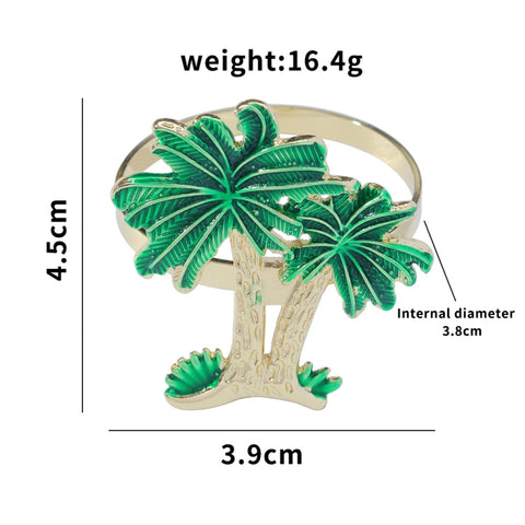Western Restaurant Coconut Tree Metal  Napkin Ring, Tree Metal Napkin Ring