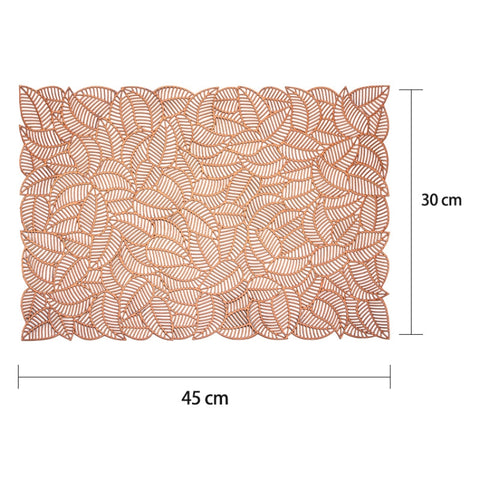 Hollow PVC Table Top Durable Insulated Placemat, Gold, Silver, Copper