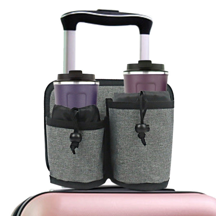 Luggage Travel Cup Holder Travel Beverage Storage Rack, Double Cup Holder