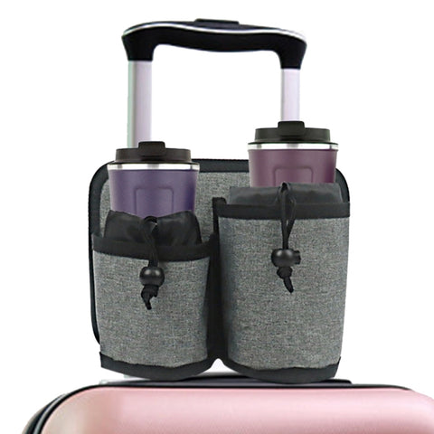 Luggage Travel Cup Holder Travel Beverage Storage Rack, Double Cup Holder