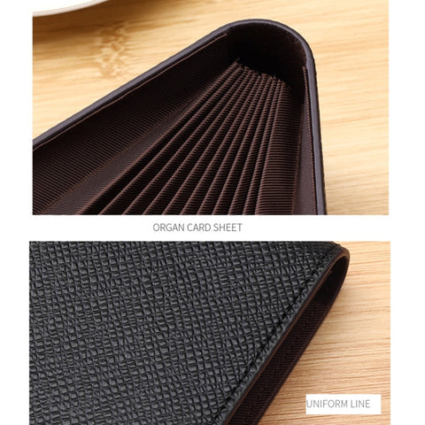 Organ Card Holder Large-capacity Card Sleeve For Men And Women, Horizontal Blue, Horizontal Black, Horizontal Coffee, Vertical Blue, Vertical  Black, Vertical Coffee