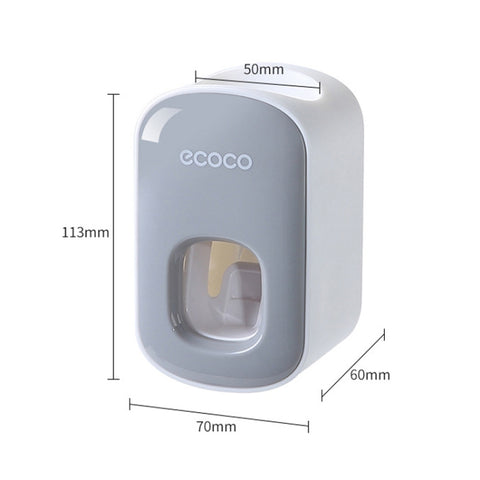 ECOCO E1922 Children Adult Double Position Automatic Toothpaste Squeezing Device, E1922 Black, E1922 Grey