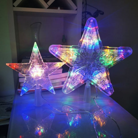 Christmas Tree Top Light LED Glowing Star Lights, Size:, Small Battery Model, Large Battery Model, Small EU Plug, Large EU Plug