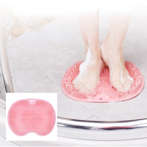 Lazy Rubbing Back Brush With Suction Cup Brush Bathroom Tool Wall Massage, Blue, Pink, Yellow