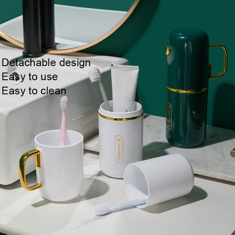 JM043 Home Mouthwash Cup Set Couple Convenient Travel Toothbrush Box, Style:, 2 Cups Dark Green, 2 Cups Black, 2 Cups White, 3 Cups Dark Green, 3 Cups Black, 3 Cups White
