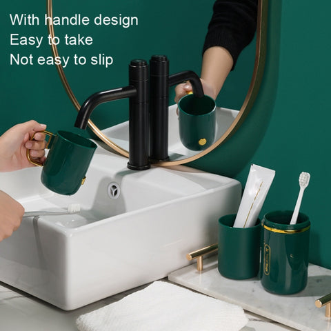 JM043 Home Mouthwash Cup Set Couple Convenient Travel Toothbrush Box, Style:, 2 Cups Dark Green, 2 Cups Black, 2 Cups White, 3 Cups Dark Green, 3 Cups Black, 3 Cups White