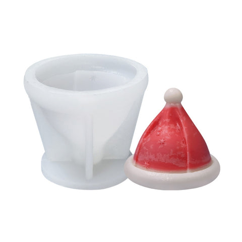 Christmas DIY Scented Candle Silicone Mold, White
