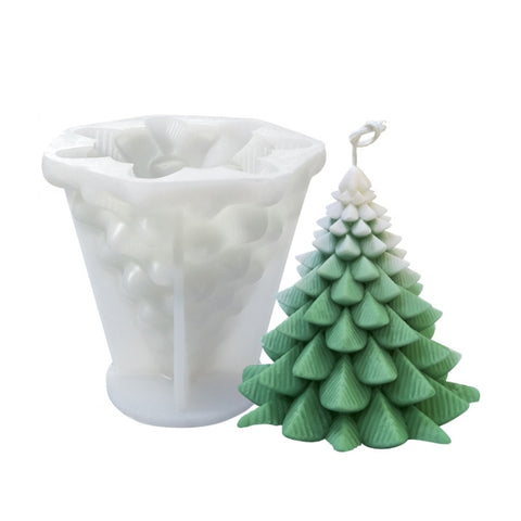 Christmas DIY Scented Candle Silicone Mold, White