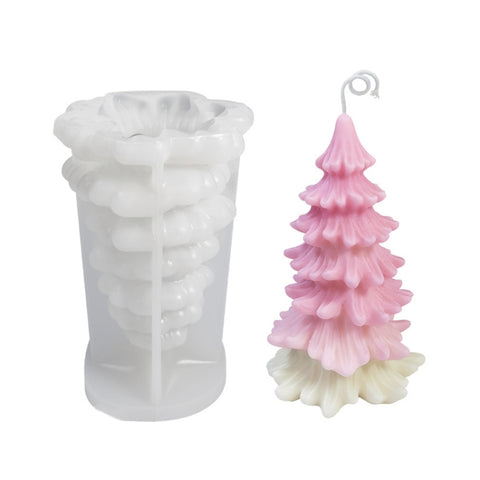 Christmas DIY Scented Candle Silicone Mold, White