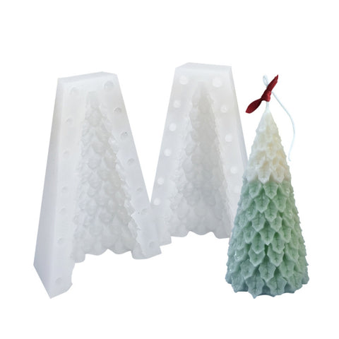 Christmas DIY Scented Candle Silicone Mold, White