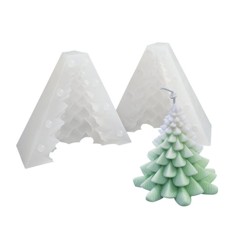 Christmas DIY Scented Candle Silicone Mold, White