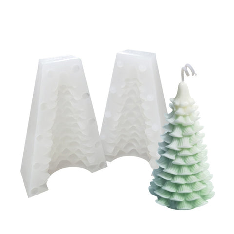 Christmas DIY Scented Candle Silicone Mold, White