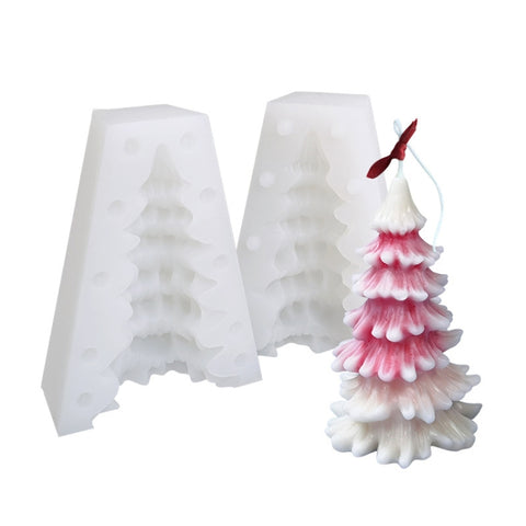 Christmas DIY Scented Candle Silicone Mold, White