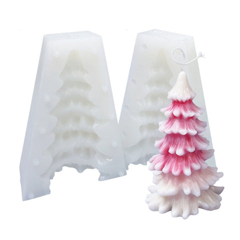 Christmas DIY Scented Candle Silicone Mold, White