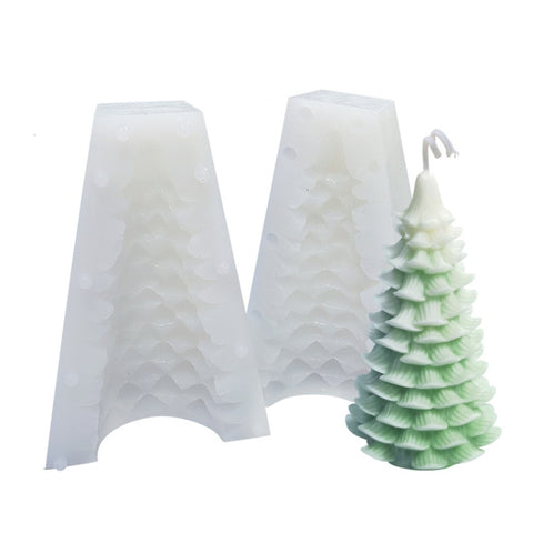 Christmas DIY Scented Candle Silicone Mold, White