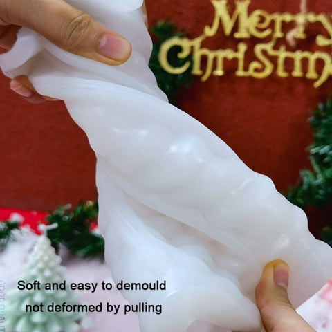 Christmas DIY Scented Candle Silicone Mold, White