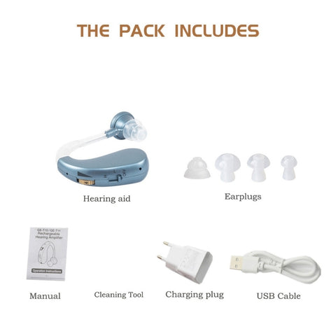 Hearing Aid Audiphones Sound Amplifier, EU Plug, US Plug