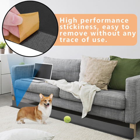 PVC Sofa Baffle Under-bed Toy Blocking Strap, Black, Transparent