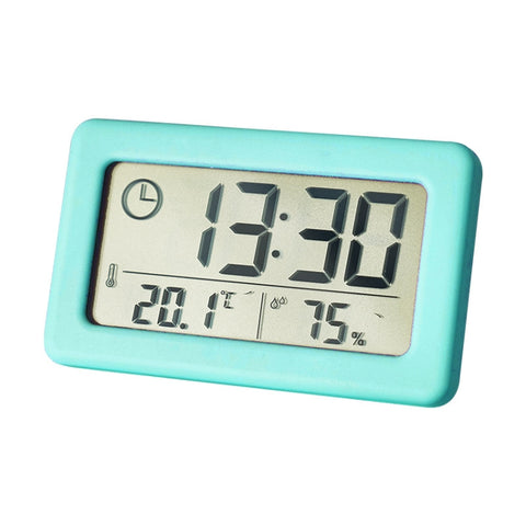 YD005 Mini Light and Thin LCD Screen Temperature/Humidity Meter Electronic Clock, White, Red, Green, Blue, Black