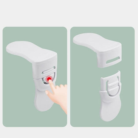 10 PCS Child Safety Lock Baby Anti-pinch Hand Protection Lock, Right Angle