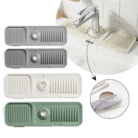 Faucet Silicone Draining Mat Anti-splash Kitchen Sink Non-slip Soap Mat, Large, Extra Large