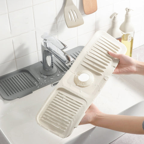 Faucet Silicone Draining Mat Anti-splash Kitchen Sink Non-slip Soap Mat, Large, Extra Large
