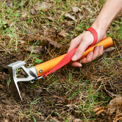 Outdoor Camping Multifunctional Tent Ground Nail Hammer, Silver, Black, Orange
