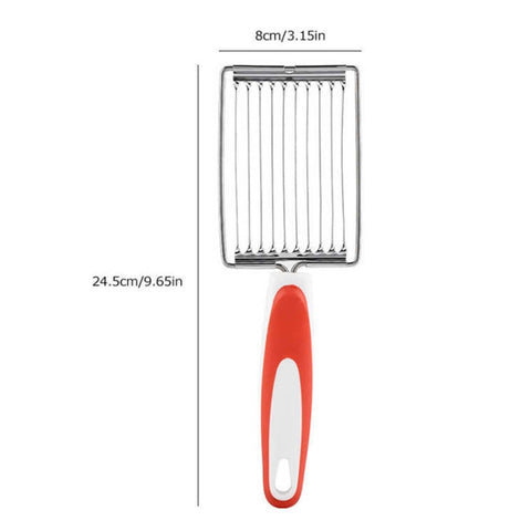 Tomato Luncheon Meat Slicer Non-slip Stainless Steel Fruit Cutter, Fruit Cutter(Blue), Fruit Cutter(Green), Fruit Cutter(Orange), Fruit Cutter(Purple)