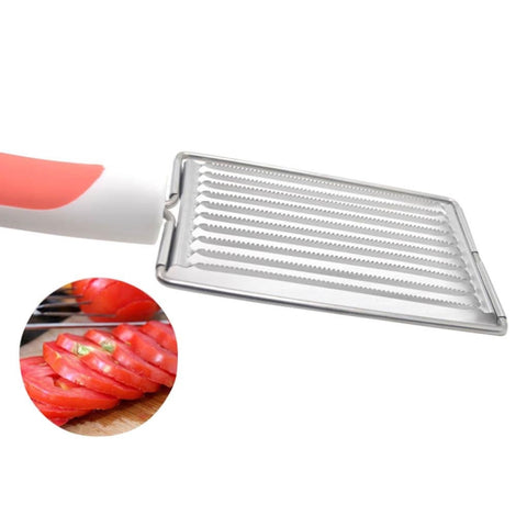 Tomato Luncheon Meat Slicer Non-slip Stainless Steel Fruit Cutter, Fruit Cutter(Blue), Fruit Cutter(Green), Fruit Cutter(Orange), Fruit Cutter(Purple)